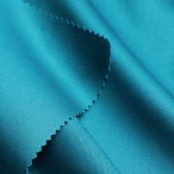 Zyana, Restst�ck 250 cm, Satin Stoff, azurblau, Baumwolle, R...